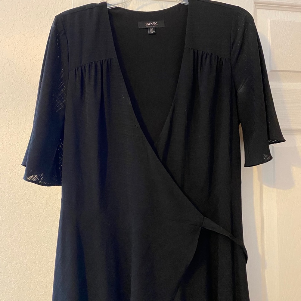 BLACK WRAP AROUND DRESS
